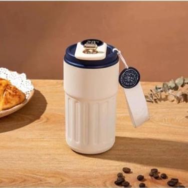 Imagem de Caneca de Café a Vácuo Copo Térmico Inteligente 460ml/650ml de Aço Inoxidável com Display caneca termica copo termico(copo cafe,azul 460ml)