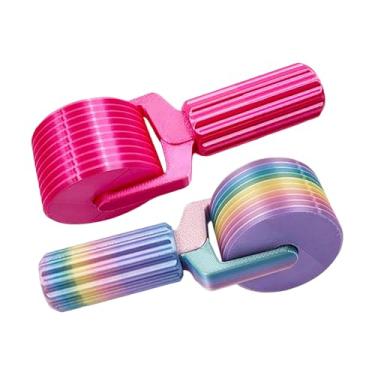 Imagem de Rolo de arte de diamante, ferramenta de rolo manual de fácil aderência para pintura de diamante, ferramentas de artesanato DIY destacáveis e acessórios para bordado de strass (rosa e arco-íris)