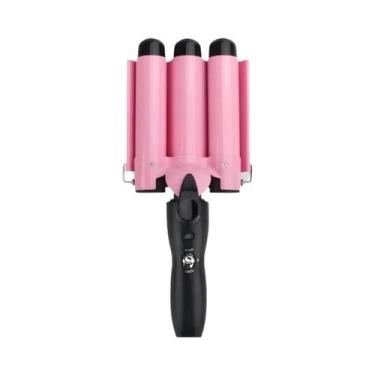 Imagem de Modelador De Cabelo Profissional Com Três Barris De Cerâmica Para Onda