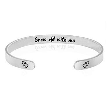Imagem de Presentes inspiradores para amigos, pulseiras motivacionais para ela, aço inoxidável, prata da amizade para meninas, pulseira de prata para mulheres, Metal, não conhecido,