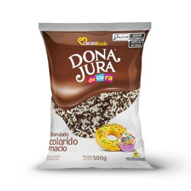 Imagem de Granulado Macio Decorativo Bolos Doces Mesclado 500g Dona Jura - Cacau