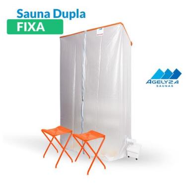 Imagem de Sauna Residencial Dupla Fixa com Vaporizador Bivolt - Agelyza Saunas, 