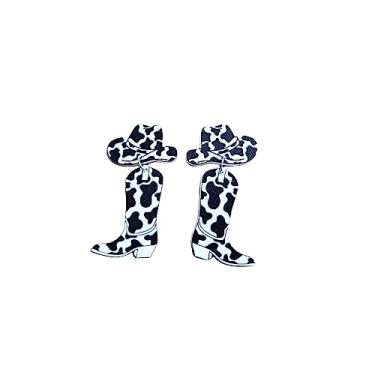 Imagem de Brincos pendentes de acrílico HOWDY HOWDY com glitter, rodeio, discoteca, caubói, apresentação, country, para mulheres, meninas, festas, joias do sul, Acrílico Acrílico Glitter, acrílico