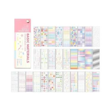 Imagem de Adesivos Coloridos Para Diário 30pcs Marcadores Coloridos De Papel Par