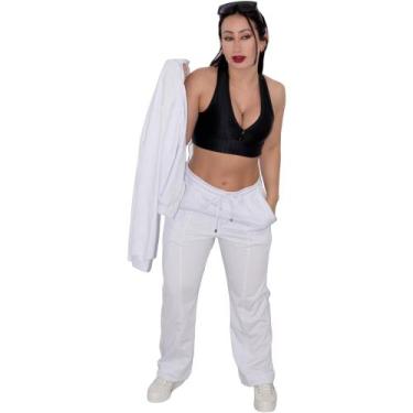Imagem de Conjunto De Moletinho Feminino Sem Capuz - Fabricação Própria, Gelo, P