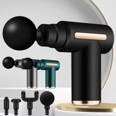 Imagem de Massageador Elétrico Pistola Muscular Profissional Recarregável 4 Ponteiras Massagem Relaxante Alívio Dores Pós-Treino Miofascial Fitness Corpo Inteiro Esportivo Portátil Silencioso Premium