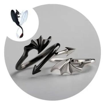 Imagem de Anel Dragões Fúria Da Noite  Fúria Da Luz Banguela Ajustável - BRW