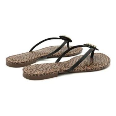 Imagem de Rasteira Feminina Couro Capodarte de Monograma 4010630-Feminino