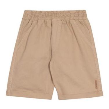 Imagem de Bermuda Infantil Menino em Sarja Marrom Nini & Bambini-Masculino