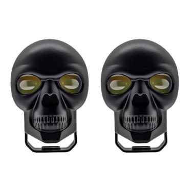 Imagem de Faróis de neblina para motocicleta, faróis de neblina, luz auxiliar, barra de luzes de LED, 2 peças, luzes de neblina para dirigir, luzes de LED para cápsulas de barra, luz auxiliar em forma de crânio