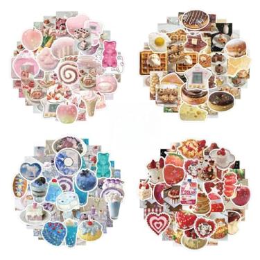 Imagem de 400 peças de adesivos japoneses para adultos, adesivo estético para diário, scrapbooking e planejadores, adesivos de decoração kawaii animal e retrô para suprimentos de quadro de visão, suprimentos de