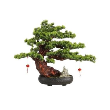Imagem de Bonsai artificial, decoração de entrada de casa, árvore de bonsai artificial com vaso, sala de estar, escritório, hotel, enfeites de árvore falsa, decoração de escritório