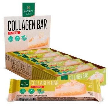 Imagem de Barra de Proteína Collagen Bar Nutrify 50g, Torta de Limão