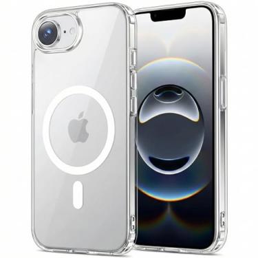 Imagem de Capa Mag-safe para [iPhone 16E] Capinha Slim Premium com [Proteção de Câmera] Magnetica Clear Case Transparente [Anti-Amarelamento], Compatível com MagSafe, Resistente a Riscos e Anti Impacto