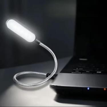 Imagem de USB LED Luz de Leitura Flexível, 255mm Comprimento, Luminária Portátil com Cabo Flexível para Notebook, Computador, Banco de Energia, Luz Noturna com Conexão USB