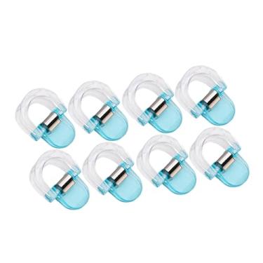 Imagem de shamjina Conjunto de 8 presilhas para bainha de calças jeans, para homens e mulheres, Azul