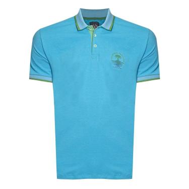Imagem de Camisa Polo Aleatory Tropical Paradise Azul-Masculino