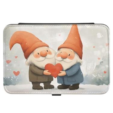 Imagem de Burbuja Caixa de joias de viagem de gnomo dos namorados, presente para mulheres e meninas, estojo de joias portátil de couro PU organizador para brincos, anéis, colares e pulseiras