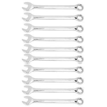 Imagem de plplaaoo Chave de catraca chave de anel de deslocamento de extremidade dupla, 10 peças, conjunto de ferramentas de aço cromo vanádio, abertura de arco padrão, melhor ajuste, redução de atrito, durável