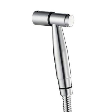Imagem de Pulverizador portátil portátil de bidê único kit de água fria de aço inoxidável pano de banheiro arruela de fraldas, fácil de instalar