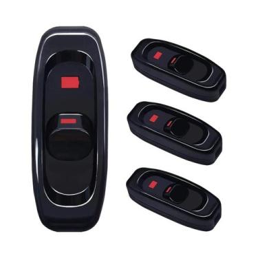 Imagem de Interruptor De Cabo Inline Para Eletrodomésticos Preto E Branco, 4 Peç