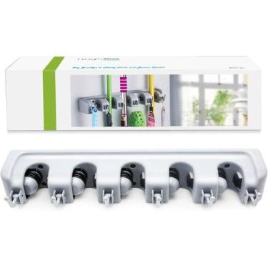 Imagem de Super Suporte Multiuso 5 Posições Vassoura Rodo Chaves ABS - Sweet Hom