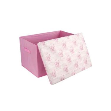 Imagem de Caixa Organizadora Dobrável Com Tampa Multiuso - Mazzilli, Rosa