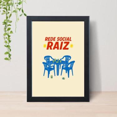 Imagem de Quadro Brasilidades Arte Brasileira A4 C/ Moldura e Vidro 09 Cor: Pret