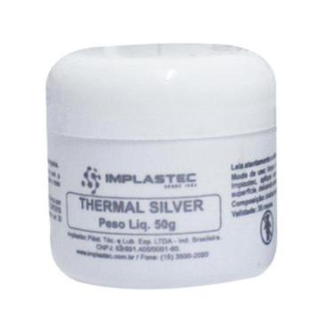 Imagem de Pasta Termica Thermal Silver 50g Prata Implastec
