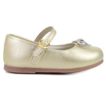 Imagem de Sapatilha Infantil Feminina Klin Princesa Baby Dourada - 125-Feminino