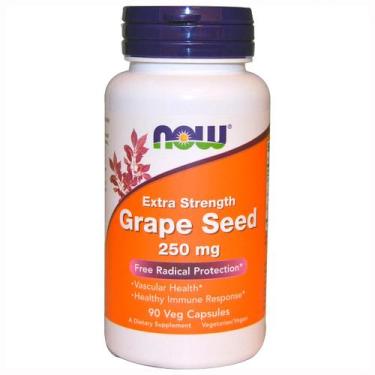 Imagem de Grape Seed Extract Semente de Uva 250mg (90 VCaps) Now Foods, Suplemen