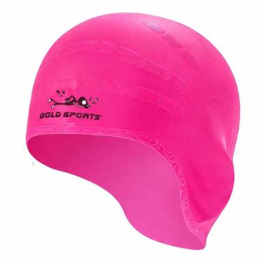 Imagem de Touca De Natação Gold Sports Ergononico Ultra III Confort De Silicone - Com Cobertura das Orelhas-Unissex