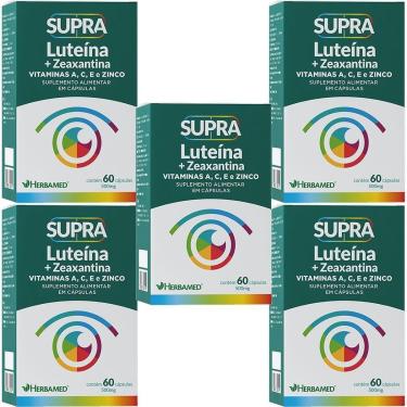 Imagem de Kit 5X Supra Luteina + Zeaxantina - 500mg 60 Cápsulas - Herbamed-Masculino