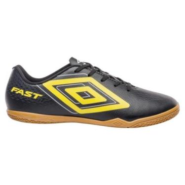 Imagem de Chuteira Futsal Umbro Fast Ii Original - Adulto, 41, Preto, Amarelo, M