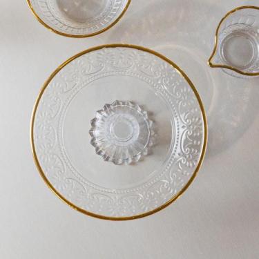 Imagem de Prato com Pé Wolff Mauve Fio de Ouro 19cm x 9,5cm Cristal