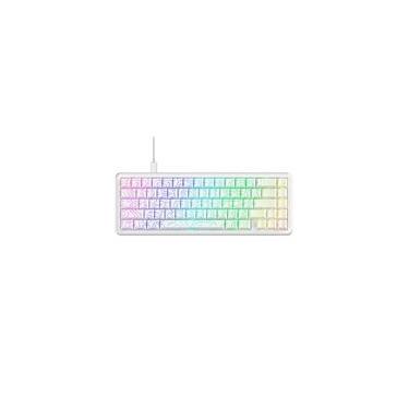 Imagem de Teclado Magnético Gamer Attack Shark X65 HE, Rapid Trigger, 8000Hz, 0.01ms, White Contour Line, Branco e Cinza - AS-X65HE-WCL