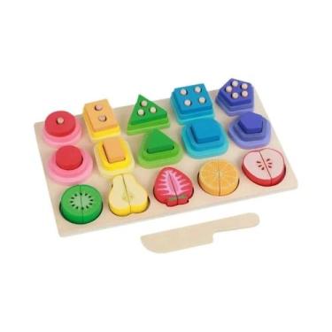Imagem de Brinquedos De Empilhamento E Classificação De Madeira Montessori Para 