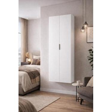 Imagem de Armário Suspenso Multiuso Organizador Camila 1 Porta e 5 Prateleiras -