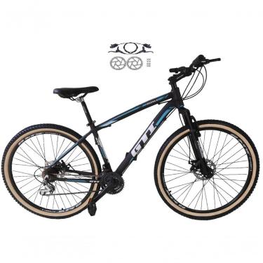 Imagem de Bicicleta Aro 29 Gti Roma Alumínio 21v Freio A Disco Hidráulico Garfo Com Suspensão Pne...