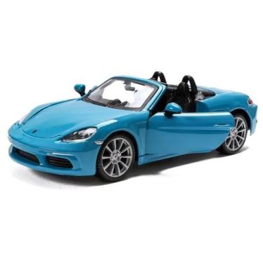 Imagem de Miniatura Carro Porsche 718 Boxster - Azul - 1:24 - Burago