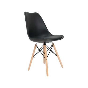 Imagem de Cadeira Eames Saarinen Leda Preta - Mobly, Preto, 1