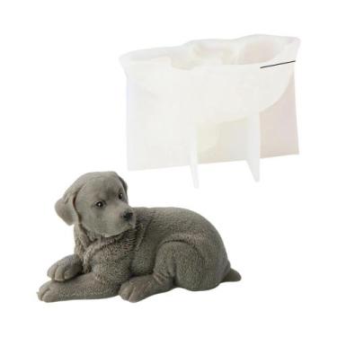 Imagem de Molde De Silicone 3D De Cachorrinho Schnauzer DIY Para Resina, Gesso, 