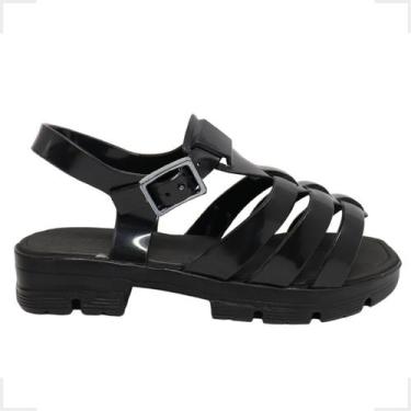 Imagem de Sandalia Feminina Moderna Leve Macia Modelo Aranha Estilosa Antiderrap