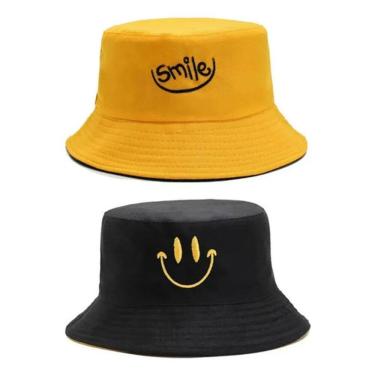 Imagem de Chapéu Bucket Hat Smile Dupla Face – Algodão Reversível – Luke Sports