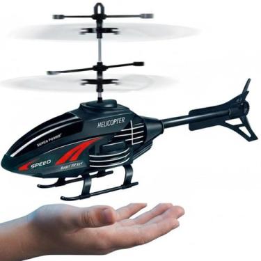 Imagem de Helicóptero Sensorial Mini Drone Aviao Brinquedo Com Luz Voa De Verdad
