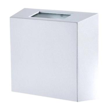 Imagem de Arandela Slim Quad 2 Fach 3 Alet 1lamp G9 Br com 2 Fachos de Luz e 3 Aletas Branco Plaslumi