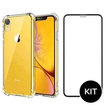 Imagem de Kit Capa Case Capinha Anti Impacto + Película 3D 5D 6D 9D Borda Protet
