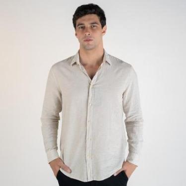 Imagem de Camisa Aramis Slim Fit Linho Areia-Masculino