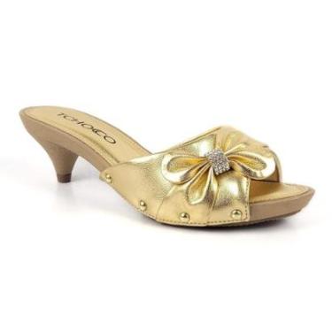 Imagem de Tamanco Tchocco Salto Baixo Laço e Strass-Feminino