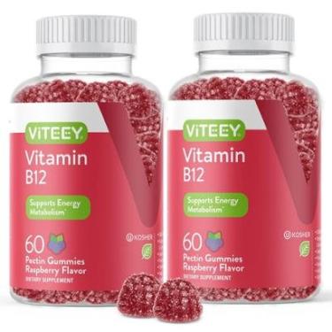 Imagem de Gomas de vitamina B12 Viteey 1000mcg para adultos e adolescentes-Unissex